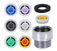 YOLOUP Set di 9 limitatori di flusso per doccia da 4 l,5 l,6 l,7 l,8 l,10 l,12 l,per risparmio idrico soffione doccia, riduzione di corrente,limitatore con filettatura 1/2, diametro per cucina bagno