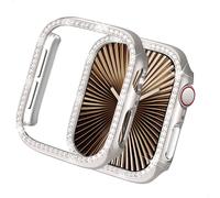 Yolovie Compatibile con Apple Watch Series 11/10 46 mm, custodia rigida in policarbonato bling con strass scintillanti nel telaio del diamante, custodia protettiva per paraurti da donna per iWatch