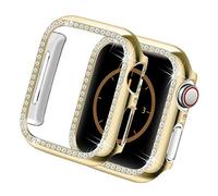 Yolovie Custodia Compatibile per Apple Watch Serie 6 SE 5 4Cassa, operchio Viso Diamanti di Cristallo Bling Strass Lucido, Cornice Protettiva per iWatch Donna Ragazze. 40mm Dorato