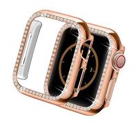 Yolovie Custodia Compatibile per Apple Watch Serie 6 SE 5 4Cassa, operchio Viso Diamanti di Cristallo Bling Strass Lucido, Cornice Protettiva per iWatch Donna Ragazze. 40mm Oro Rosa