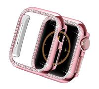 Yolovie Custodia Compatibile per Apple Watch Serie 6 SE 5 4Cassa, operchio Viso Diamanti di Cristallo Bling Strass Lucido, Cornice Protettiva per iWatch Donna Ragazze. 40mm Rosa