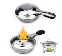 yolzhxe 2 Pezzi Fornello ad Alcool Portatile, Mini Acciaio Inossidabile Bruciatore Bioetanolo, Stufa ad Alcool per Esterni per Pentole Calde All'aperto, Campeggio, Escursionismo e Picnic