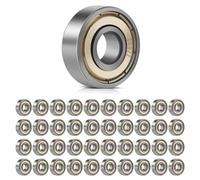yolzhxe 40 Pezzi Cuscinetto a Sfera, 608zz Cuscinetti a Sfera Gola Profonda, 8 mm x 22 mm x 7 mm, Cuscinetto a Doppia Tenuta, Mini Bearings Ball per Rulli, Skateboard