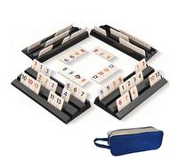 yolzhxe Classico Set da Gioco Mini Rummy con 104 Carte e 4 Supporti per Carte Portatile Rummy Gioco da Tavolo per 2-4 Persone, è la Scelta Ideale per le Feste in Famiglia (Grande)