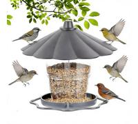 yolzhxe Mangiatoia per Uccelli, 820ml Mangiatoia per Uccelli da Appendere, Resistente alle Intemperie Mangiatoie Uccellini, Trasparente Bird Feeder Può Essere Appeso ai Rami o ai Balconi