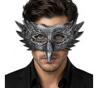 yolzhxe Maschera a Becco, Maschera da Uccello, Mezza Maschera Nera a Forma di Aquila, Elegante Maschera da Uccello, Design di Una Mezza Maschera per Balli in Maschera, Halloween, Cosplay