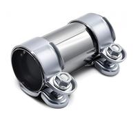 yolzhxe Morsetto per Tubo di Scarico, Ø 50 mm x 125 mm Fascetta di Scarico, Acciaio Inossidabile Fascette Stringitubo, Doppio Tubo de Escape Connettore, per Moto e Auto Accessori Tubi Scarico