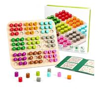 yolzhxe Set Sudoku Legno Gioco Educativo con 81 Tessere Colorate Tabellone | Gioco di Sudoku Portatile in Legno Stimola la Memoria, Giocattolo Educativo e Regalo di Compleanno per Bambini e Adulti