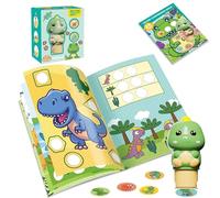 yolzhxe Timbratore di Adesivi, Adesivi per Bambini, Blocco attività di 24 Pagine con 200 Stickers, Artigianato Bambine, per Regali di Compleanno et Natale per Bambini, Dinosauri