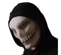 YOMACY 2024 maschera Halloween: puntelli di scena, maschera spaventosa con sorriso sottile per cosplay, feste Hallowe'en o carnevale