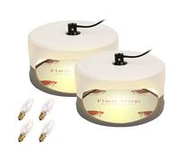Yominerr 2PCS Trappole per Pulci per la Tua Casa Interna. Trappola per Cimici da Letto con Lampade. Amichevole per Animali Domestici e Bambini. Luce Trappola Appiccicosa. Spina EU.