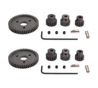 Yominerr 32P 5mm 15T Pignone e M0.8 11mm 54T Grande Ingranaggio Motore in Acciaio Temprato per Slash E- Summit 1/10 RC Car