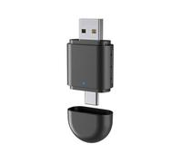 Yominerr Adattatore Wireless CarPlay Smart AI Box 2 in 1 e Adattatore Wireless Android Auto Supportano USB Cablato, Wireless e Type-C