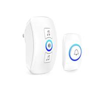 Yominerr Campanello Wireless Impermeabile, Suoneria di Benvenuto Intelligente per Casa, Negozio, Hotel con 32 Canzoni e Allarme Intelligente. Spina EU.