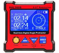 Yominerr Elettronica A Doppio Asse con Base Magnetica A 5 Lati DXL360S, Misura Angoli e Inclinazioni, Display Digitale A Doppio Asse.
