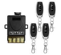 Yominerr Interruttore con Wireless 220V 30A Relè Ricevitore + Trasmettitore Set per Cancello Porta Luce Controllo Motore Pompa