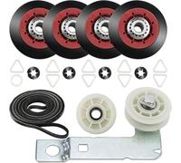 Yominerr Kit di Riparazione Asciugatrice 4392067 e Kit Puleggia Folle Asciugatrice W10837240 Include Rulli WPW10314173 e Cinghia 661570V e Puleggia 279640