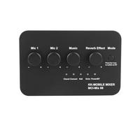 Yominerr Macchina Audio Digitale AUX in/out Connessione BT Doppio Ingresso Microfono Mixer Audio Karaoke per Karaoke Smart TV Altoparlante PC
