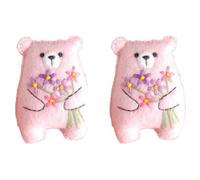Yominerr Orsetto con Bouquet da Abbraccio Tascabile, Simpatico Orsetto con Bouquet Floreale in Miniatura, Regalo per Gli Amici, Giorno della Laurea, Rosa