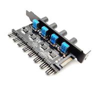 Yominerr Regolatore di velocità del Ventilatore A 8 Vie Alimentato da A 12V per Il Case del Computer con 4 Manopole