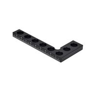 Yominerr Righello Altezza In Lega Alluminio Righello Ad Angolo Retto da 90 Gradi Strumento Misurazione Righello Marcatura Righello Angolare Strumenti per La Lavorazione del Legno Nero