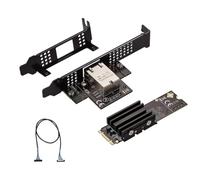 Yominerr Scheda di Rete M.2 B+M A Porta Singola 10GbE Adattatore di Rete Ethernet RJ45 Scheda di Rete per Server di Livello di Controllo Industriale AQC113