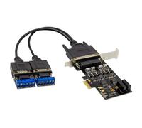 Yominerr Scheda Riser PCIe X1 A Porta Parallela DB25 25Pin 17V352 2S RS232/RS485 per la Comunicazione e il Controllo PCI-e Express