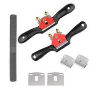 Yominerr Set di 2 Pialle Regolabili con 4 Lame In Metallo, Raspa per Legno A 4 Vie e Pialla Manuale - Perfetto per Piallatura e Rifinitura