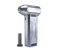 Yominerr Soffiatore D'Aria 140000RPM Fan Display di Alimentazione Potenti Strumenti di Pulizia Della Polvere per Computer Ventola Portatile A Mano Grigia