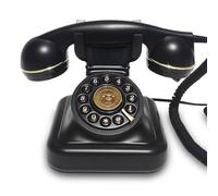 Yominerr Telefono retrò con Telefonica Fissa, Stile retrò, Telefono da Ufficio Europeo Antico, Decorazione alla Moda, Nero