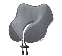 Yomisee Cuscino da Viaggio Cuscino per il Collo per Viaggi Cuscino in Memory Foam per Viaggi in Aereo Cuscino per il Sonno per Auto, Treni, Casa, Uffici (Grigio Scuro)