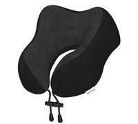 Yomisee Cuscino da Viaggio Cuscino per il Collo per Viaggi in Aereo in Memory Foam Cuscino per il Collo per Voli in Auto, Treni, Casa, Uffici (Nero)
