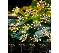 Yomistar Luci solari per esterni, 4 x 160 LED, luci solari da giardino, 8 modalità, lucciole, impermeabili, fuochi d'artificio, fiume di fiume di puste, per terrazze, prato, giardino