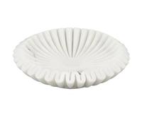 Yomiyuyr Antique Capellop Ciotola, resine Decorative Bianche Ciotola Arruffato, Grande Ciotola in Marmo per Decorazioni per la casa, Ciotola di Frutta in Ceramica Premium