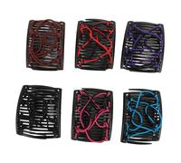 Yomiyuyr elastico pettine per capelli magici set per le donne, ideale per capelli fini e ricci, più colori, 2,9 x 2,2 pollici, 6pcs