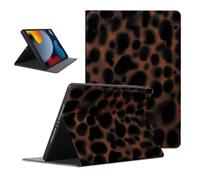 Yomjew Retro Cool Leopard Pattern Tablet Case per iPad 9th/8th/7th Gen Case 2021/2020/2019 10.2 pollici, Classic Tortoise Shell Print Trendy Design Cover per Ragazza, Protettiva Funda Flip Leather PU