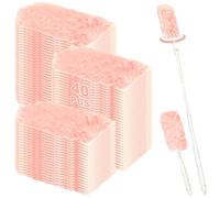 YOMKILU 42 Pezzi Piumini Cattura Polvere Ricariche Compatibile con Swiffer Duster, 360° Spolverare Elettrostatico con 1 Manici Telescopici Lungo e 1 Manubrio Corto, Spolverini per Capelli, Polvere