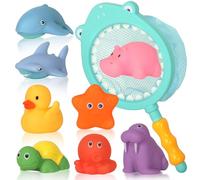 YOMKILU Giochi Bagnetto Neonato, 9 Pezzi Giochi Bagnetto Antimuffa, Giocattoli da Bagno per Bagno, Piscina Giochi Doccia per Ragazzi Ragazze