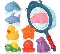 YOMKILU Giochi Bagnetto Neonato, 9 Pezzi Giochi Bagnetto Antimuffa, Giocattoli da Bagno per Bagno, Piscina Giochi Doccia per Ragazzi Ragazze