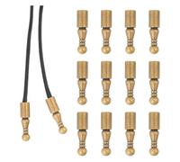 yomoe 12 Pezzi Punte per Cravatta Bolo Tappi Terminali di Ricambio Estremità Lunghe In Lega Lisce per Decorare Vestiti Braccialetti A Catena DIY C