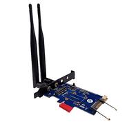 yomoe 2 x Antenna Mini PCI-E PCI Express a PCI-E 1X Adattatore con Slot per SIM Card per WiFi e 3G/4G/LTE Card