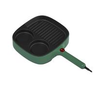 yomoe Padella Elettrica per Omelette, Piastra Barbecue e Pentola Multifunzione Antiaderente. Piccola Padella Elettrica Piatta per Cuocere A, Friggere Bistecche. Spina EU.