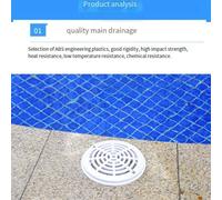 yomoe Sostituzione della Copertura Scarico della Piscina 8 Pollici Drenaggio Efficiente Arrotondato Sostituzione Ergonomica dello Scarico Principale della Piscina per Piscina Interrata