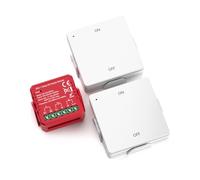 Yomogi Interruttore Senza Fili 433MHz, Confezione da 2 Pack RF Trasmettitori e 1 Ricevitore, Portata 100m Bidirezionale per Illuminazione LED, Telecomando per Lampade, Installazione Facile