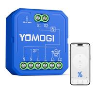 Yomogi Interruttore Tapparelle WiFi, Modulo Interruttore WiFi Compatibile con Alexa Google Home per Controllo Percentuale, Smart Timer per Tende Avvolgibili, Senza telecomando