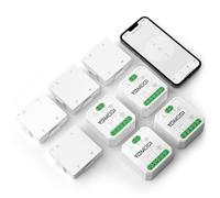 YOMOGI Modulo Tapparella WiFi con Telecomando RF Connesso, Interruttore Intelligente per Tende e Persiane, Compatibile con Alexa e Google Home, Controllo Remoto, Comando Vocale, Timer (4 Pack)