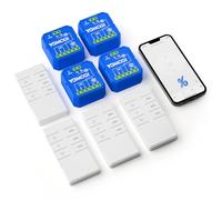 YOMOGI Modulo Tapparelle con Telecomando RF Connesso, Modulo WiFi per Tende Compatibile con Alexa Google Home per Controllo Percentuale,Ccontrollo Vocale, Apertura Regolabile - 4 Pack