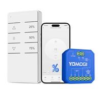 YOMOGI Modulo Tapparelle con Telecomando RF Connesso, Modulo WiFi per Tende Compatibile con Alexa Google Home per Controllo Percentuale,Ccontrollo Vocale, Apertura Regolabile (1 Pack)