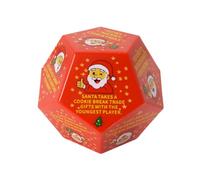Yomotay Gioco di dadi di Natale per lo scambio di regali, divertente giocattolo per feste a 12 pagine, gioco interattivo per famiglia e amici (rosso)