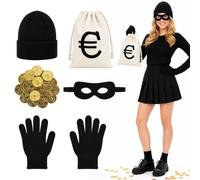 YOMOVER - Costume da rapatore di banca, da uomo e donna, per Carnevale